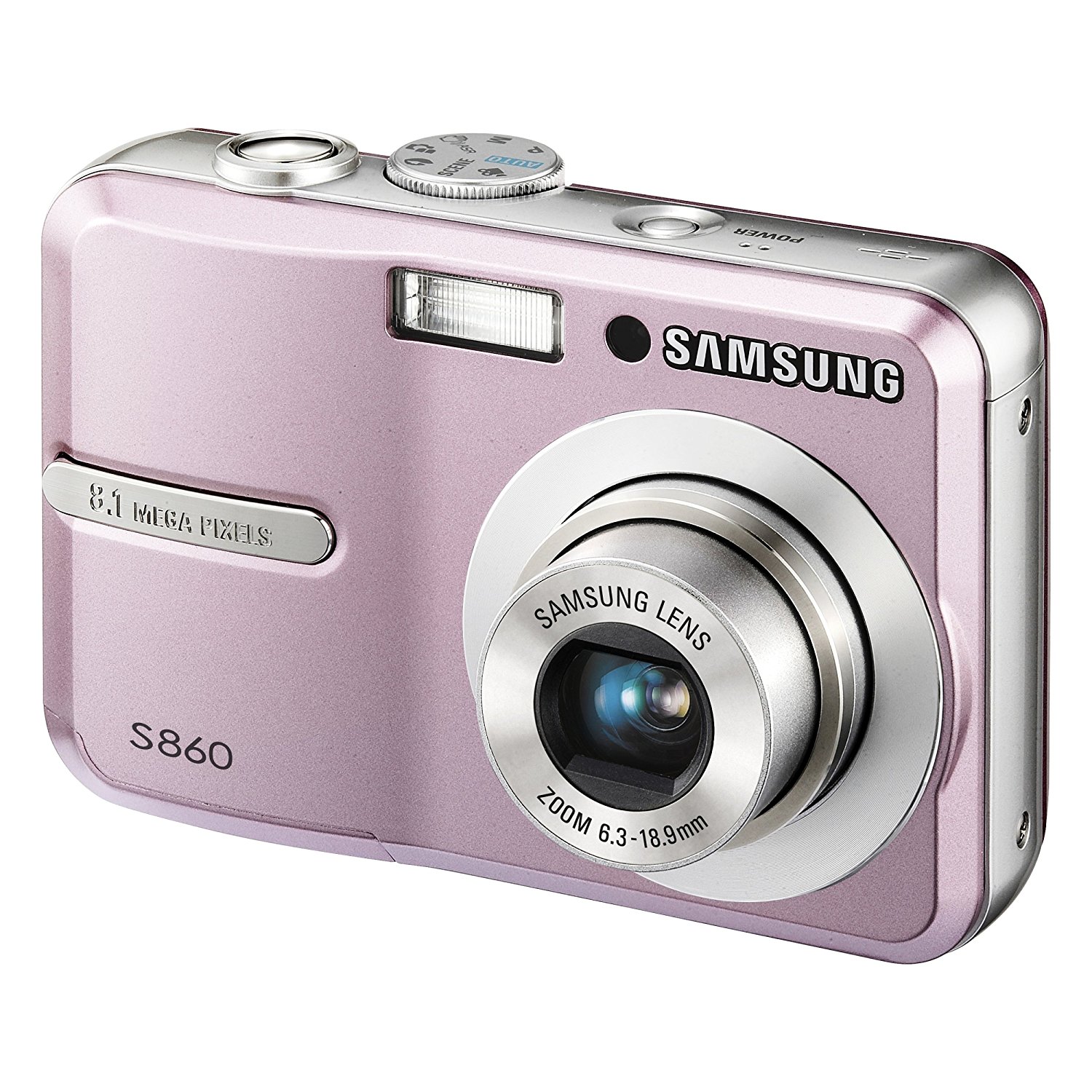 Samsung S860 8.1MP Digital Camera with 3x Optical Zoom (Pink) N3 free