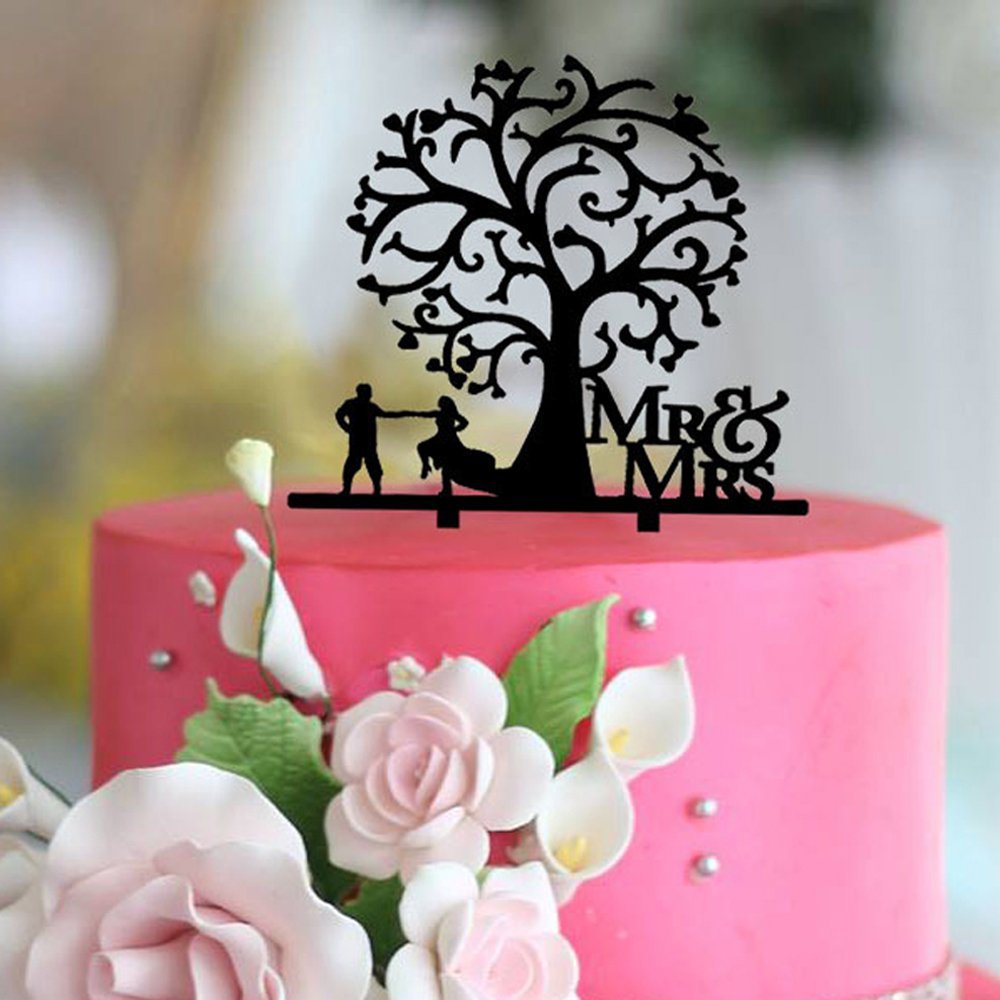 Ecape Sweet Heart Wedding Cake Topper Bride and Groom Bridal Cake ...