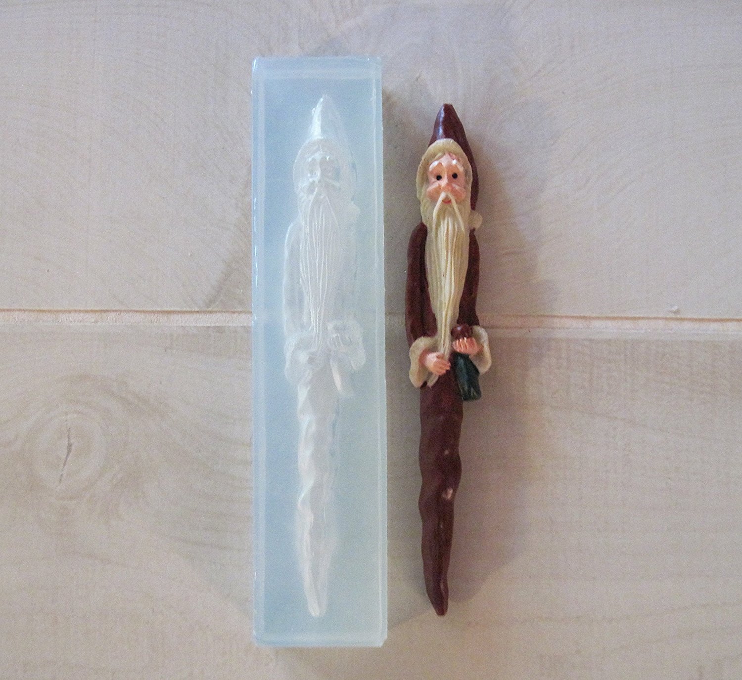 Silicone Mold for Santa Ornaments Handmade Supply 5 inches by 1 inch ...