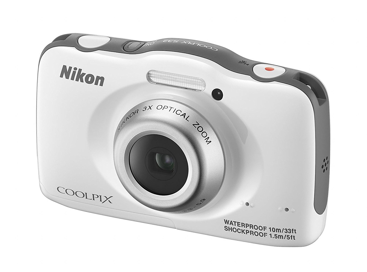 Nikon COOLPIX S32 13.2 MP Waterproof Digital Camera with Full HD 1080p Video (Blue