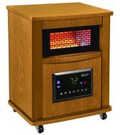 Comfort Zone 16 Inch Infrared Quartz Wood Cabinet Heater (Oak)