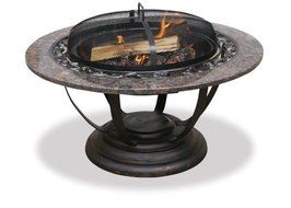 UniFlame Grey Slate Top LP Gas Fire Pit with FREE Cover N2
