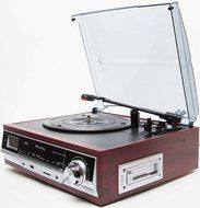 TechPlay ODC174WD SP, 3 speed turntable W/Cassette Player, Radio with presets, AUX in, RCA out, USB SD MP3 Encoding... N13