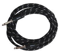 Sendt 25 foot 1/4 inch (6.3mm) Male to Male Mono Nylon Braided Guitar / Bass / Instrument Cable N10