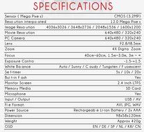 Mitsuba MIT305 12MP 4x Digital Zoom Camera/Camcorder (Silver) N2