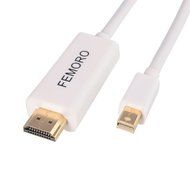 HDMI DisplayPort Cable 6FT, FEMORO DP HDMI Display Cable Adapter 6feet Male to Male Port Gold Plated Port with... N17