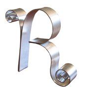 Hortense B. Hewitt Wedding Accessories Metal Scroll Cake Top, Letter M, 5-Inch Tall N6