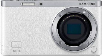 Samsung NX Mini 20.5MP CMOS Smart WiFi &amp; NFC Compact Interchangeable Lens Digital Camera (White) Body Only N2
