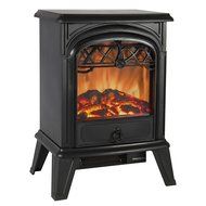 Modern Standing Electric Fireplace Heater Fire Stove Flame Wood Log Portable - P4 N4