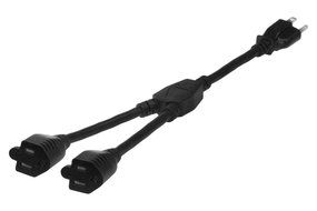 SF Cable, 1ft Outlet Saver Power Cord Splitter, 1 NEMA 5-15P to 2 NEMA 5-15R