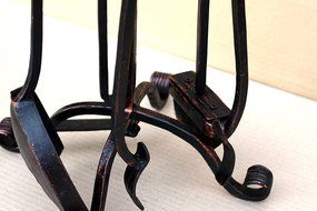 Fireplace set 4 pieces Handmade Hearth Accessories "Nikolaev" Agrik, Finish: Patina N3
