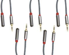 C&amp;E 3 Feet 3.5mm Stereo Male to Female Extension Cable CNE64124 N3