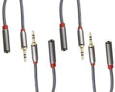 C&amp;E 3 Feet 3.5mm Stereo Male to Female Extension Cable CNE64124 N4