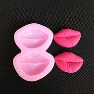 Generic Silicone 3D Lips Shape Silicone Mold for Fondant Cake Mold Bakware Tools Soap Sugar Tool N2