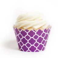 Dress My Cupcake Lavender Spanish Tile Cupcake Wrappers, Set of 12 N2