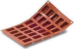 Silikomart Orange Non-Stick Small Rectangular Savarin