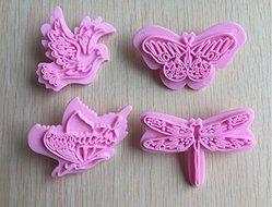 SOFAYOYO Butterfly Bird Dragonfly Plastic Cookie Cutter Cake Mould Tool Kitchen Tool Sugar Paste Baking Mould...