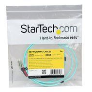 StarTech.com 2m Fiber Optic Cable - 10 Gb Aqua - Multimode Duplex 50/125 - LSZH - LC/SC - OM3 - LC to SC Fiber... N4