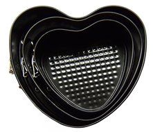 Cake Mould Red Heart Shaped Bake Ware (Set of 3)