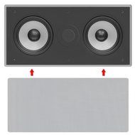 Pyle PDIWCS56SL In-Wall / In-Ceiling Dual 5.25" Center Channel Sound System, 2-Way, Flush Mount, Silver, Single... N3