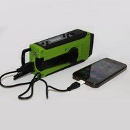 OUTERDO Dynamo Emergency Survival Solar Hand Crank Self Powered AM/FM/NOAA Weather Radio, LED Flashlight,Phone... N11