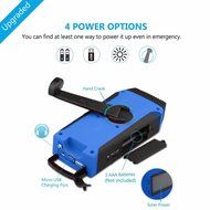 OUTERDO Dynamo Emergency Survival Solar Hand Crank Self Powered AM/FM/NOAA Weather Radio, LED Flashlight,Phone... N16