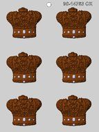 CK Products 2-1/2-Inch Crown with Gems Chocolate Mold