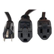 Tripp Lite Power Extension Cord Y Splitter Cable 13A, 16AWG (NEMA 5-15P to 2x NEMA 5-15R) 18-in.(P024-18N-13A-2R)