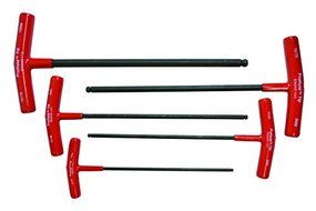 Bondhus 75148 Set of 5 Balldriver T-handles with ProHold Tip, sizes 4-10mm by Bondhus