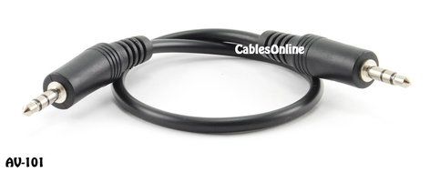 CablesOnline 1 Ft 3.5mm(1/8in) High-Quality Stereo Male to Male Audio Patch Cable For CD Player, iPhone, iPod,...
