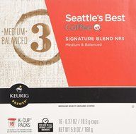 Seattles Best Coffee Signature Blend Number 3, Medium &amp; Balanced K-cup 16 Packs N6