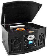 Pyle PTCDS7UBTB Bluetooth Turntable, Retro Vintage Classic Style Vinyl Record Player with Vinyl-to-MP3 Recording...