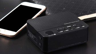 MX - 017 Bluetooth Portable Desktop Alarm Clock V2.1 Stereo Speaker Support FM Radio Handsfree AUX In TF ...... N4