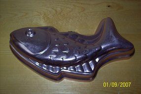 West Bend Copper Fish Jello Cake Decorative Decor Mold