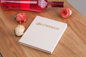 LOVENJOY with Gift Box Kissing Bride Groom Couple and Big Dog Animal Silhouette Wedding Cake Decoration Topper...