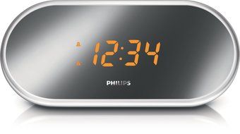 Philips AJ1000B/37 Mirror-finish Clock Radio, Black (Discontinued by Manufacturer)