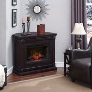 Lateres Classic Dark Mahogany Electric Fireplace Mantel