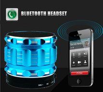 Generic Metal Steel Wireless Bluetooth Speaker Support FM Radio Color ( Blue ) N2