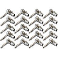 GLS Audio 1/4" Right Angle Plugs TS Mono Flat Low Profile Pancake Style for Speaker Cables, Patch Cables, Snakes... N2