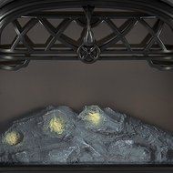 Modern Standing Electric Fireplace Heater Fire Stove Flame Wood Log Portable - P4 N5