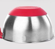 IBEET Mixing Bowl With Handle and Apout,Mixing Bowl With Spout, 18/8 Stainless Steel Mixing Bowl, 2.5QT Rubber...