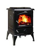 HorseFlame Cast Iron Freestanding Wood Burning Stove HF717U Enamel black N2
