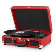 Innovative Technology Nostalgic 3-Speed Vintage Suitcase Turntable, Turquoise N4