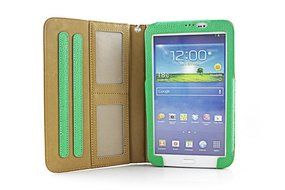 Route 66 Green Luxury Leather Business Type Stand Leather Case Cover for Samsung Galaxy Tab 3 7" N5