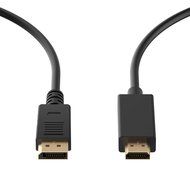DP to HDMI, Rankie 3FT Gold Plated DisplayPort to HDMI HDTV Cable 3ft (Black) - R1102A N5