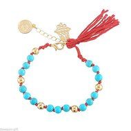 GIFT 1PC Unisex Hamsa Fatima Hand Evil Eye Beads Elastic Band Bracelet Jewellery N2