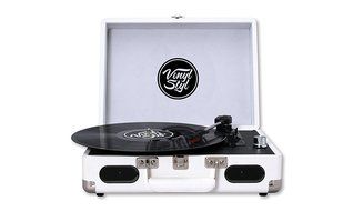 Vinyl Styl Groove Portable 3 Speed Turntable (White) N6