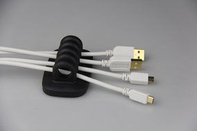 PowEver Cordies Desktop Cable Management for Power Cords USB Cables and Charging Accessories Black N2