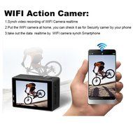 Besteye 2.0" Full HD 12MP Sports Action Camera WIFI 1080P with 170&deg;A+ Wide Angle 30M Waterproof IR Remote White... N9