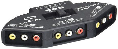 Leegoal 3-Way Audio Video RCA Composite AV Video Game Selector Switch Box Splitter N2